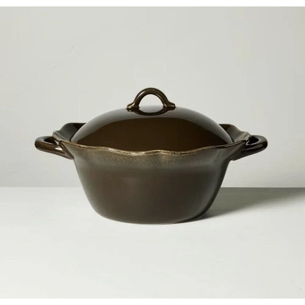 Wavy Edge Soup Terrine Brown - Hearth & Hand with Magnolia RARE